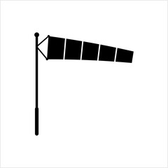 Obraz premium Windsock Icon, Wind Direction Indicator Icon