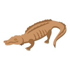 Tropical crocodile icon. Isometric of Tropical crocodile vector icon for web design isolated on white background