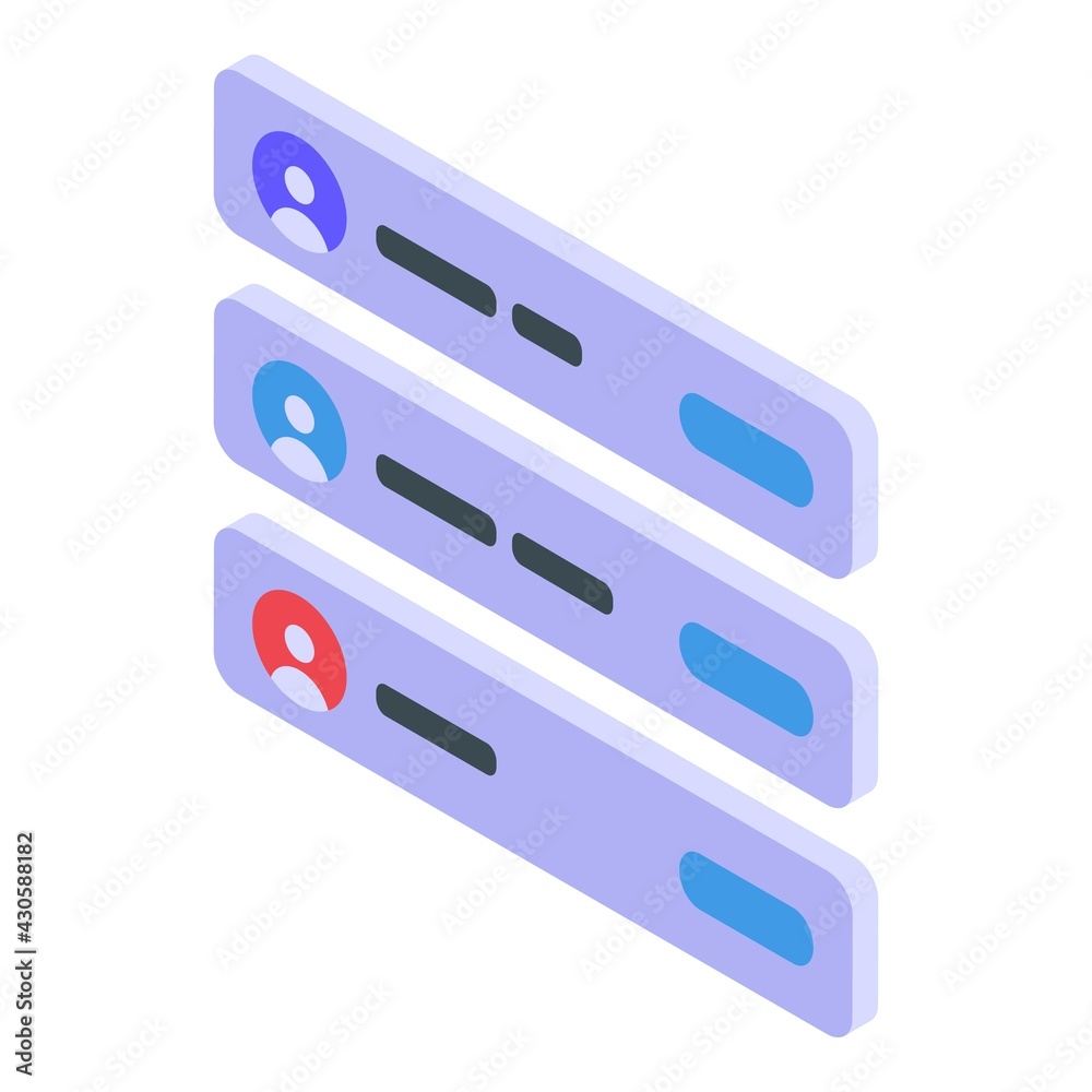 Poster user subscribe icon. isometric of user subscribe vector icon for web design isolated on white backgr