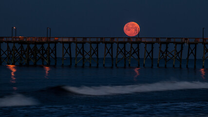 Super Full Moon at the Pier