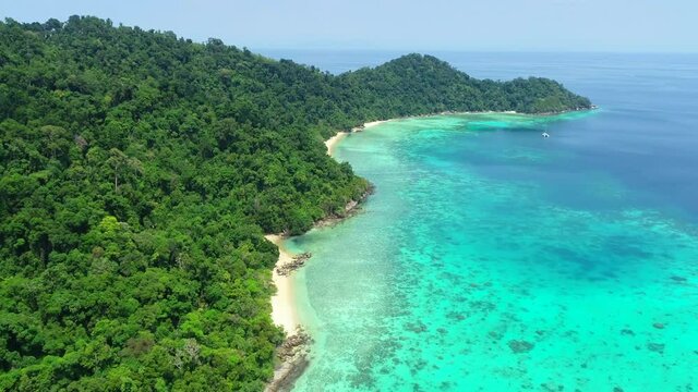 Beautiful island aerial view in Thailand