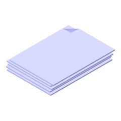 Paper sheets icon. Isometric of Paper sheets vector icon for web design isolated on white background