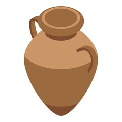 Pottery amphora icon. Isometric of Pottery amphora vector icon for web design isolated on white background