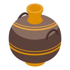 Decorative amphora icon. Isometric of Decorative amphora vector icon for web design isolated on white background