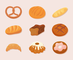 bakery food icons