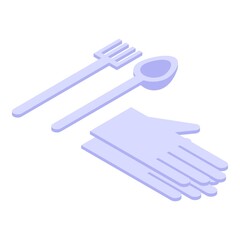 Kitchen tools icon. Isometric of Kitchen tools vector icon for web design isolated on white background