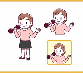 ピンクの服を着た少女