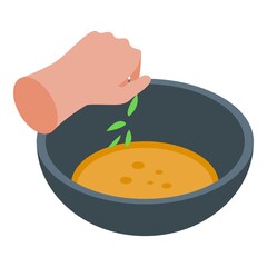 Preparing soup icon. Isometric of Preparing soup vector icon for web design isolated on white background
