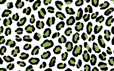 Abstract modern leopard seamless pattern. Animals trendy background. Black and white decorative vector stock illustration for print, card, postcard, fabric, textile. Modern ornament of stylized skin