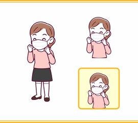 ピンクの服を着た少女