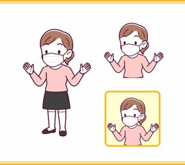 ピンクの服を着た少女