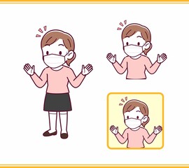 ピンクの服を着た少女