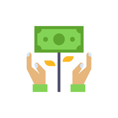 Money Growth icon in vector. Logotype
