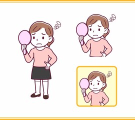 ピンクの服を着た少女