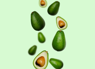 avocado in flight, healthy food