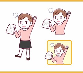 ピンクの服を着た少女