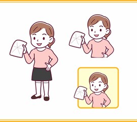 ピンクの服を着た少女