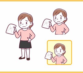 ピンクの服を着た少女