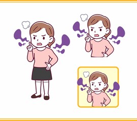 ピンクの服を着た少女