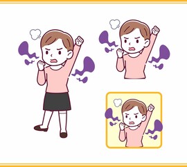 ピンクの服を着た少女