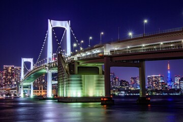 Fototapeta na wymiar 東京都　レインボーブリッジの夜景