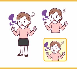 ピンクの服を着た少女
