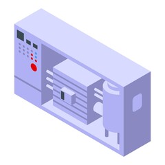 Dairy factory icon. Isometric of Dairy factory vector icon for web design isolated on white background