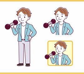 Young man with brown hair