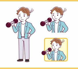 Young man with brown hair