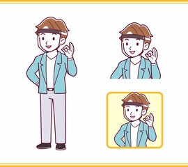 Young man with brown hair