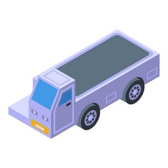Fototapeta premium Airport baggage vehicle icon. Isometric of Airport baggage vehicle vector icon for web design isolated on white background
