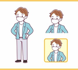 Young man with brown hair