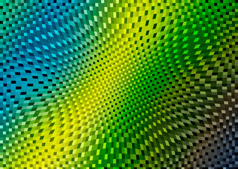 Wallpaper which looks like a riddle.Rhomboid pattern which overflows into a square.Colorful from blue,yelow,green to purple.