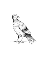 Dove illustration isolated on white background