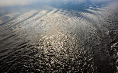Pure lake surface background, natural blue and white background