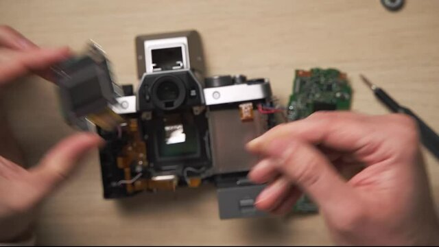 Digital camera, sensor removal from the body of the camera