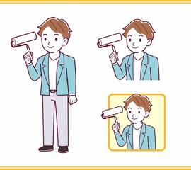 Young man with brown hair