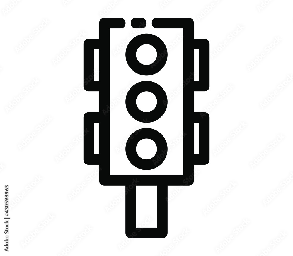 Wall mural traffic light icon