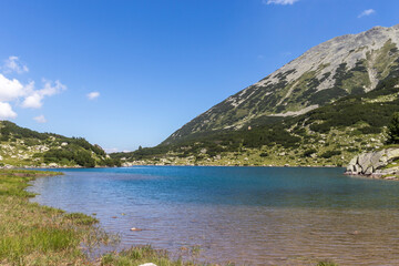 landscape of Pirin Mountain and Fish Banderitsa lake, Bulgaria