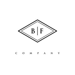 initial BF logo design vector