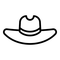Ranch cowboy hat icon. Outline Ranch cowboy hat vector icon for web design isolated on white background
