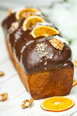 Panettone is an Italian type of sweet bread. Freshly baked sweet braided bread. Eastern European freshly baked dessert
