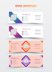 Corporate, Modern and Professional Email Signature. Creative Multipurpose business email signatures