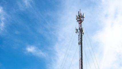 Telephone towers in Phichit Province, Thailand