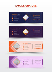 Corporate, Modern and Professional Email Signature. Creative Multipurpose business email signatures
