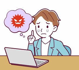 Young man with brown hair