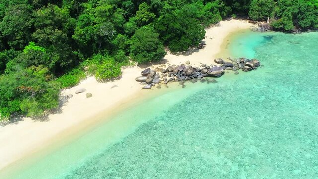 Beautiful island aerial view in Thailand