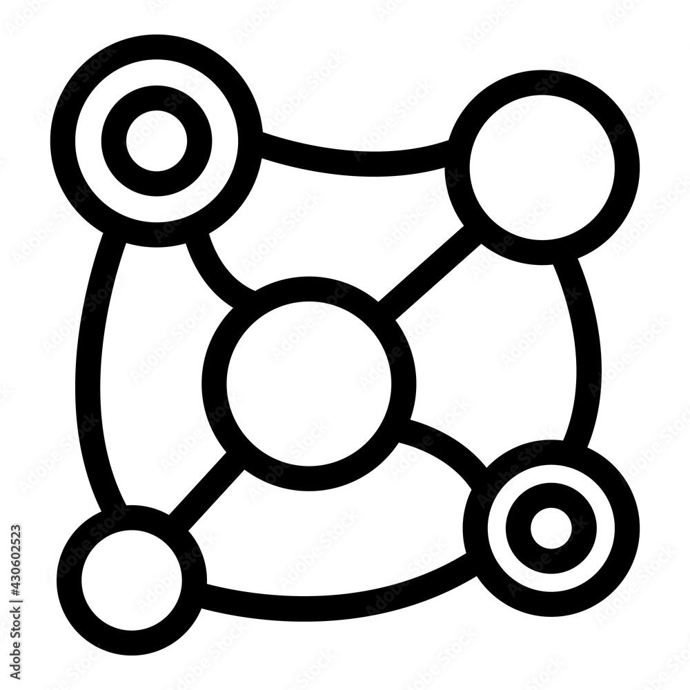Poster internet network icon. outline internet network vector icon for web design isolated on white backgro