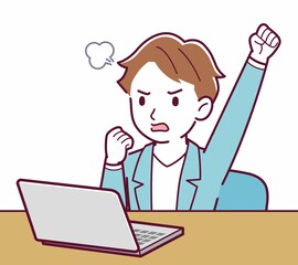 Young man with brown hair