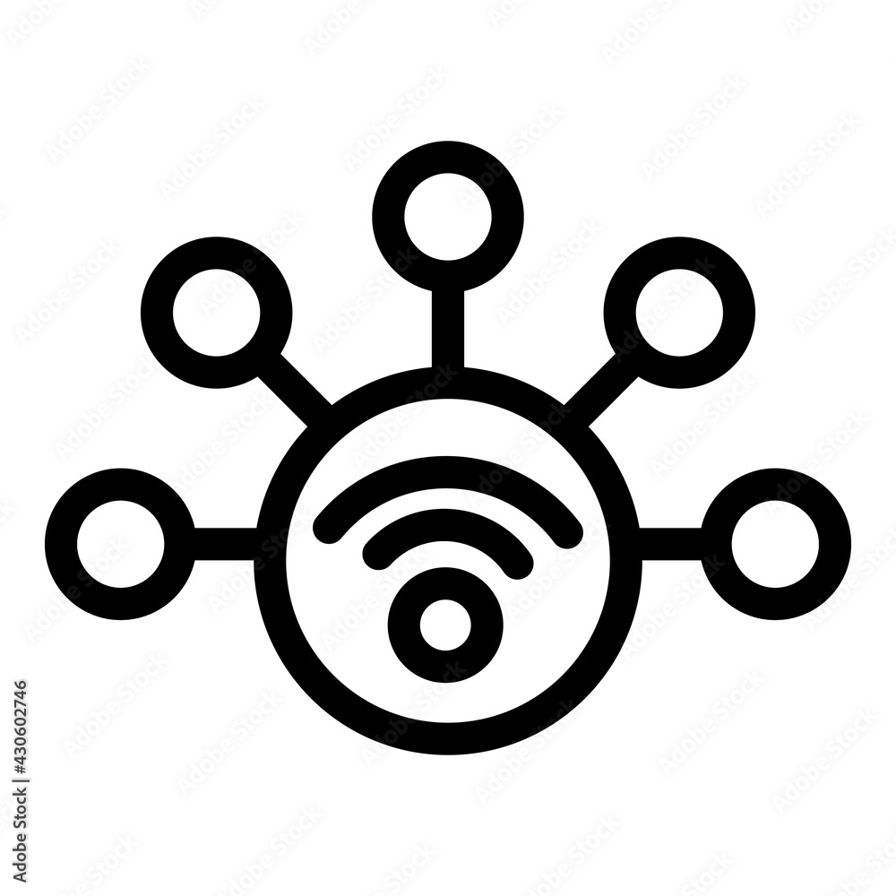 Poster wifi internet icon. outline wifi internet vector icon for web design isolated on white background